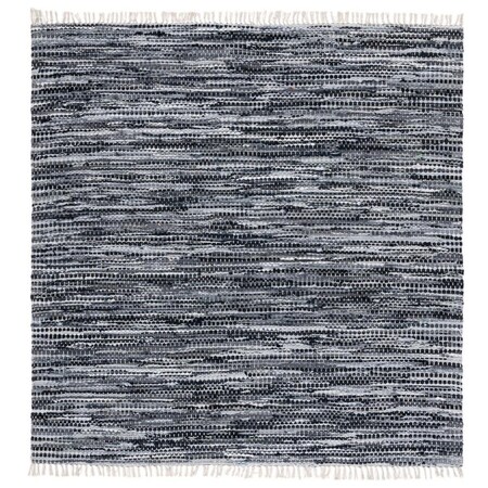 Safavieh 6 x 6 ft. Montauk Flat Weave Square Area Rug Grey & Black MTK251F-6SQ